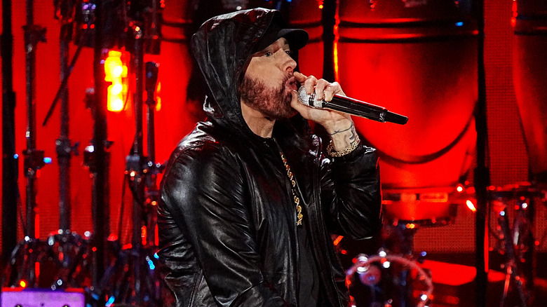 Eminem performing
