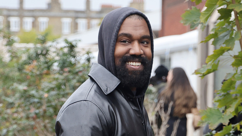 Kanye West smiling