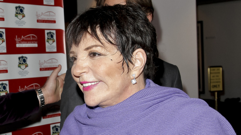 Liza Minnelli smiling and walking