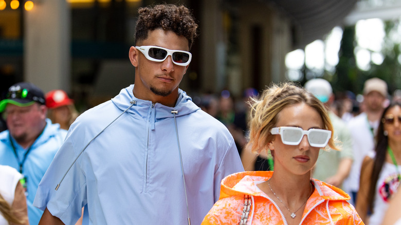 Patrick Mahomes Brittany Mahomes walking