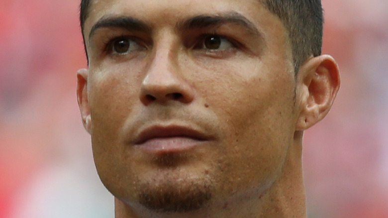 Cristiano Ronaldo looking in the distance during a match