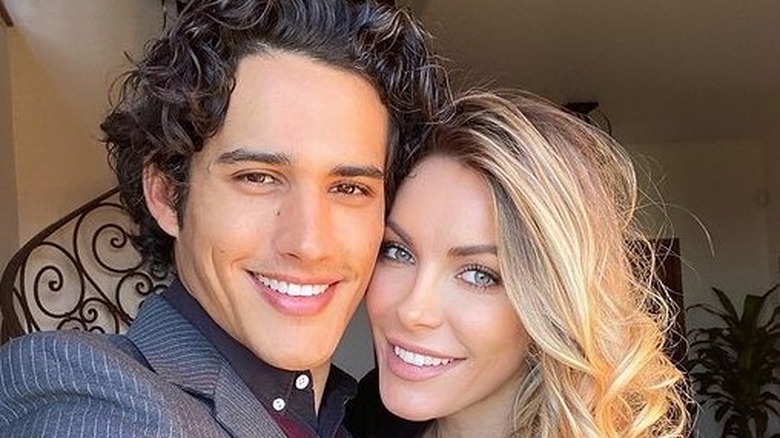 Crystal Hefner and Nathan Levi selfie