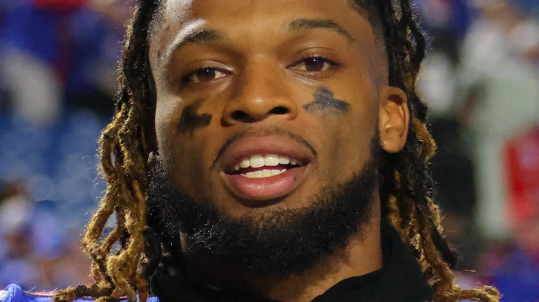 Damar Hamlin on the field