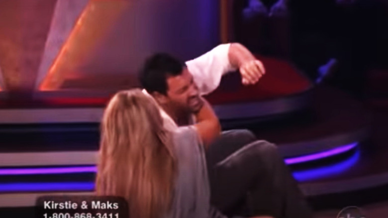 Kirstie Alley and Maksim Chmerkovskiy dancing
