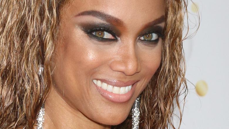 Tyra Banks on the red carpet for "Americas Got Talent" live 2018