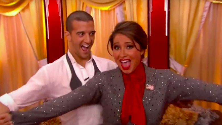 Mark Ballas and Bristol Palin with goofy faces