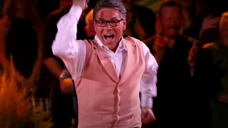 Rick Perry mid-skip on dwts