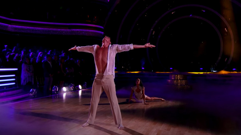 Ryan Lochte in ballroom looks for god