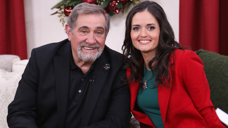 Dan Lauria and Danica McKellar on the set of "Home & Family."