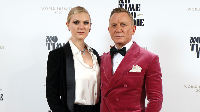 Ella Loudon and Daniel Craig at No Time To Die premiere.