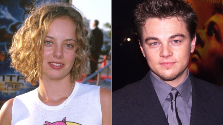 A young Bijou Phillips and Leonardo DiCaprio on red carpets in 2000