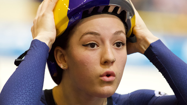 Chloe Dygert looking surprised