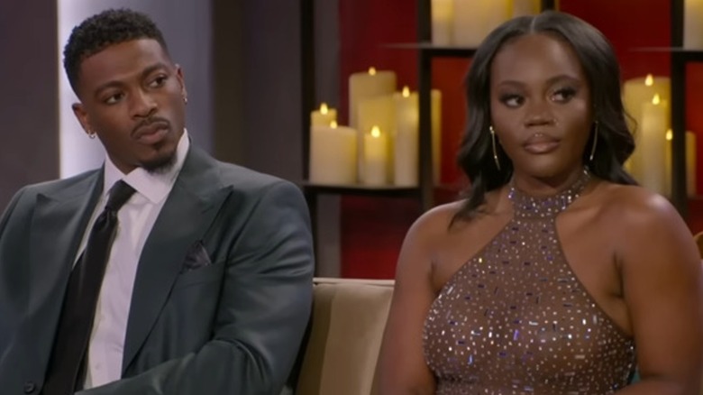 Clay Gravesande and Amber "AD" Desiree at "Love Is Blind" Season 6 reunion