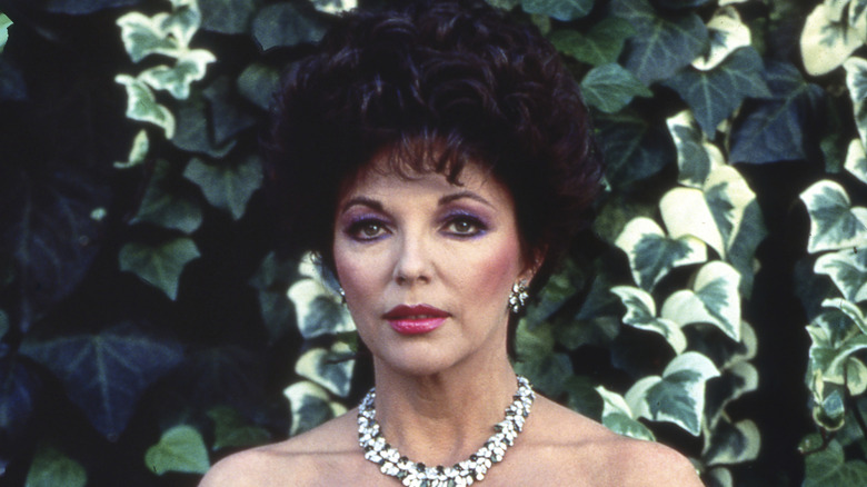 Joan Collins as Alexis Colby in Dynasty photoshoot