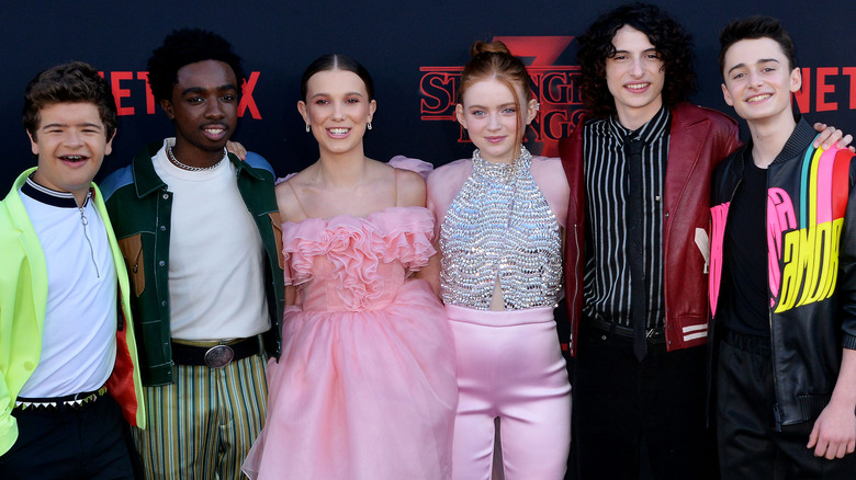 Stranger Things cast posing