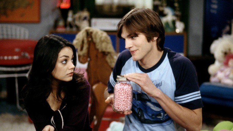Mila Kunis and Ashton Kutcher on That '70s Show