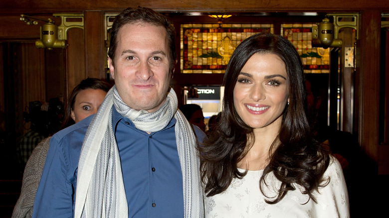 Darren Aronofsky and Rachel Weisz smiling