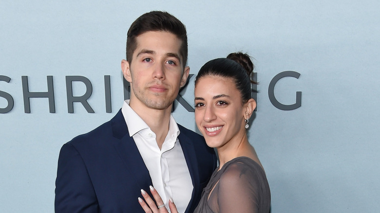 Brandon Larracuente and Jazmin Larracuente at Shrinking premiere