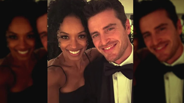 Dominique Domingo and Jake Lockett pose for photos