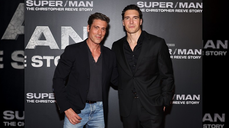 David Muir and Will Reeve at "Super/Man: The Christopher Reeve Story" premiere.