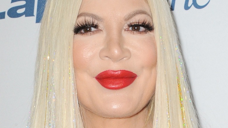 Tori Spelling smiling