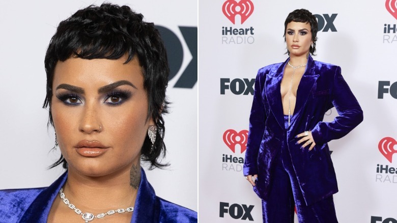 Demi Lovato with a mullet