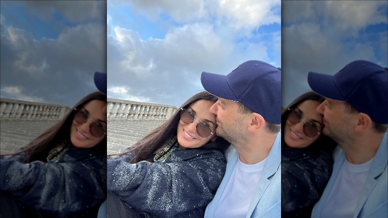 Demi Moore selfie with Daniel Humm