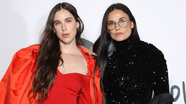Demi Moore poses with her daughter Scout Willis