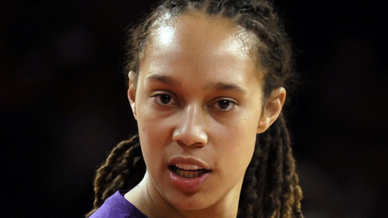 brittney griner at a wnba game 