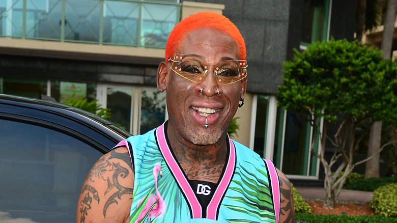 Dennis Rodman smiles