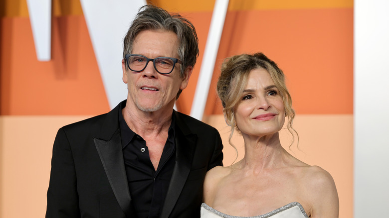 Kyra Sedgwick and Kevin Bacon smiling