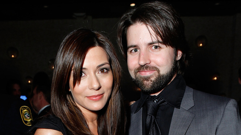 Marisol Nichols posing with Taron Lexton