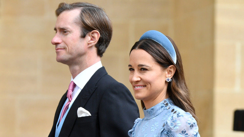 James Matthews and Pippa Middleton attending wedding