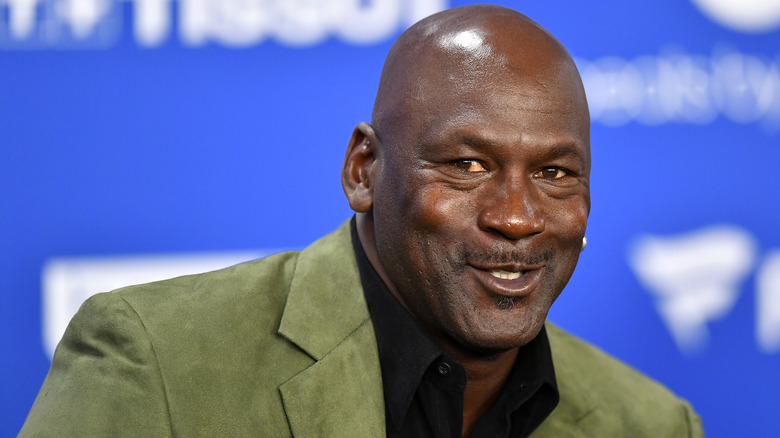 Michael Jordan smirking