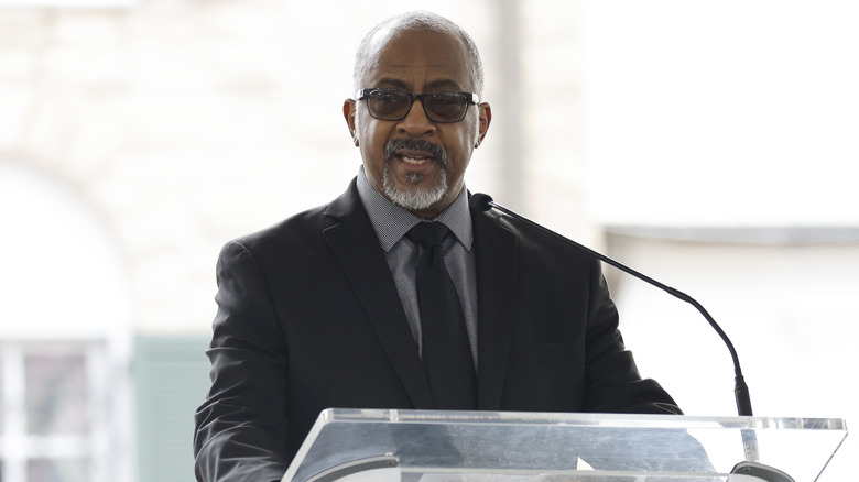 Pastor Dwayne Hunt speaking at podium