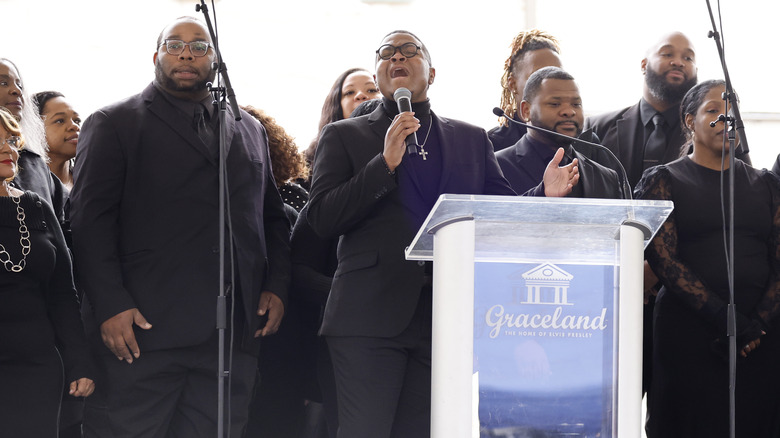 Tennessee Mass Choir singing at Lisa Marie Presley's funeral