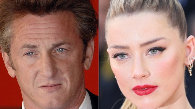 Sean Penn and Amber Heard side by side
