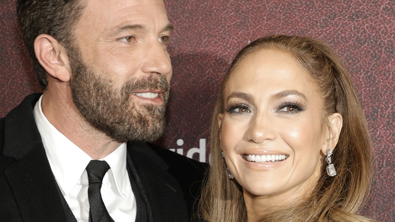 Ben Affleck and Jennifer Lopez smiling