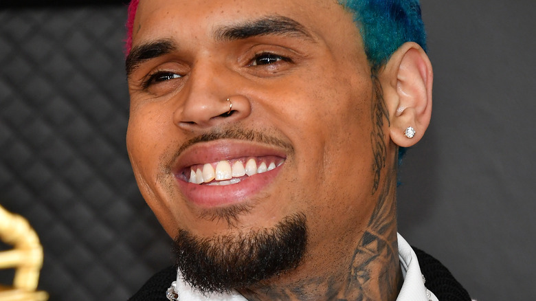 Chris Brown smiling