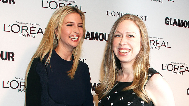 Ivanka Trump and Chelsea Clinton smiling