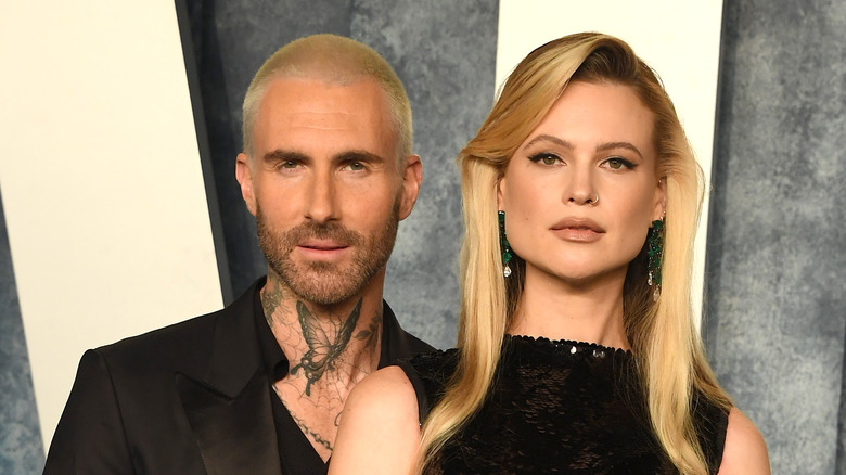Adam Levine and Behati Prinsloo blond hair