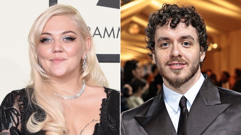 Elle King and Jack Harlow smiling in split image