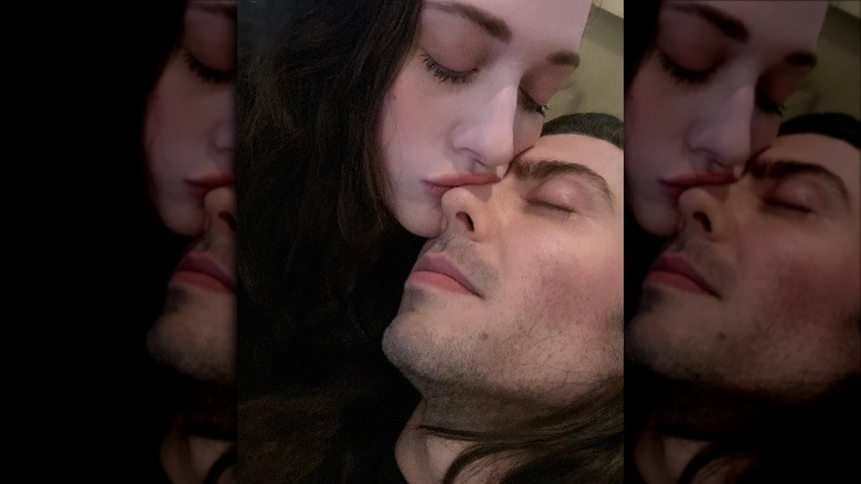 kat dennings andrew wk kissing instagram