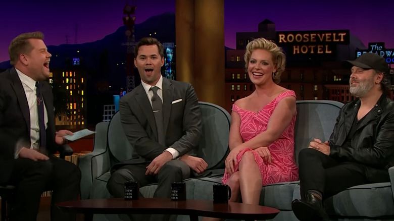 Katherine Heigl laughing with others