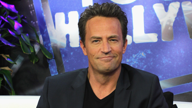 Matthew Perry slight smile