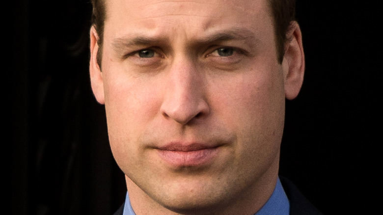 Prince William looking pensive 