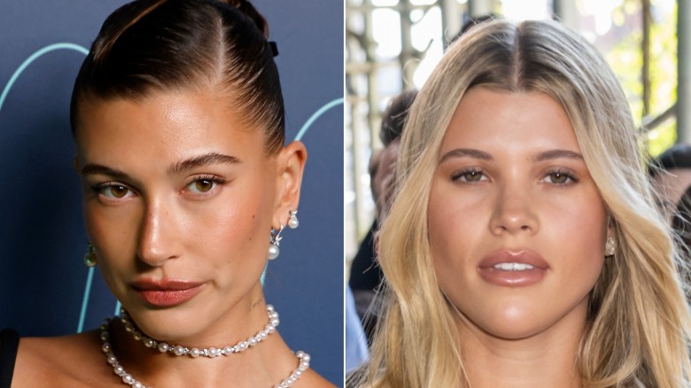 Hailey Bieber and Sofia Richie side by side
