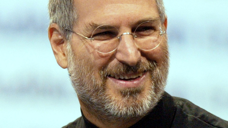 Steve Jobs giving a keynote address 