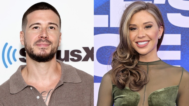 Vinny Guadagnino and Gabby Windey posing split image