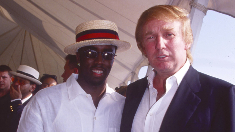 Donald Trump and Diddy posing